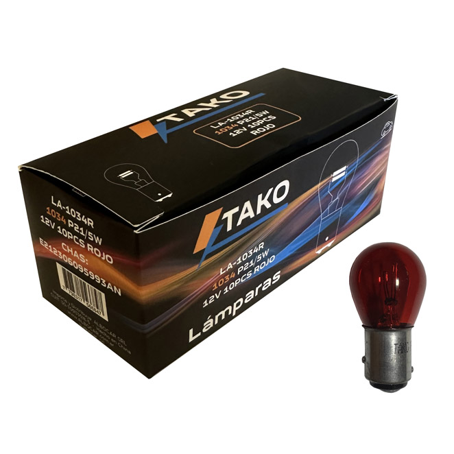 LAMPARA 1034 ROJA 21/5W 12V - TAKO