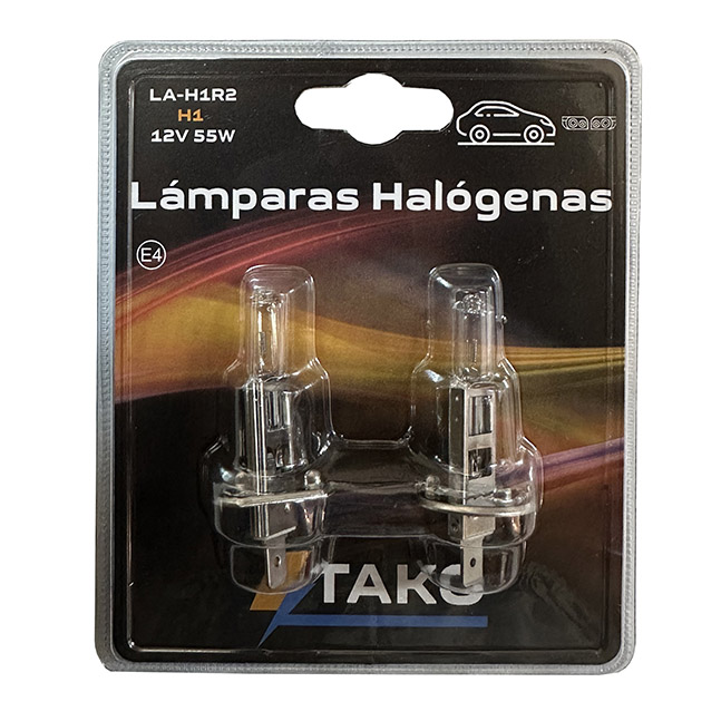JGO. LAMPARA H1 55W 12V, EN BLISTER - TAKO