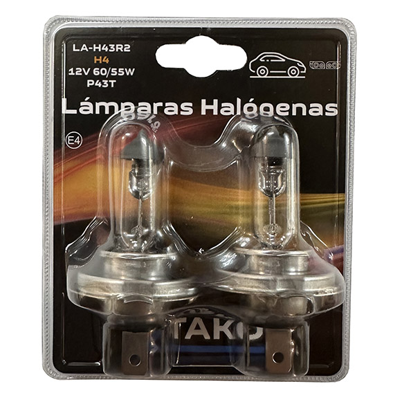 JGO. LAMPARA H4 PT43 60/55W 12V, EN BLISTER - TAKO