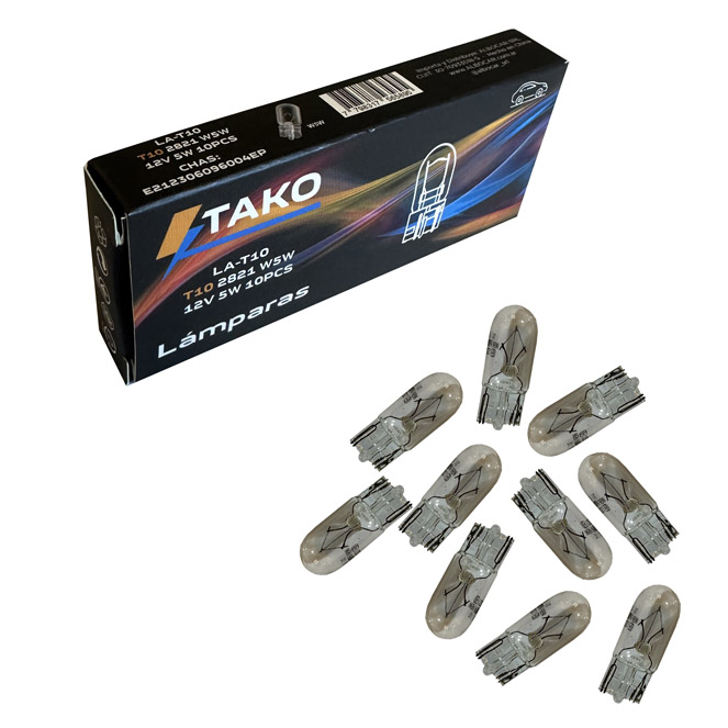 LAMPARA T10 2821/2825 5W 12V - TAKO