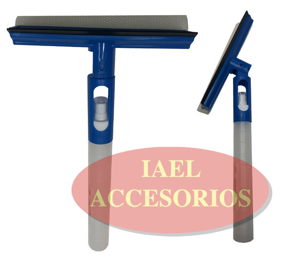 LIMPIA SECA VIDRIOS CON ROCIADOR, PLASTICO PLEGABLE LARGO 35CM, ESPONJ