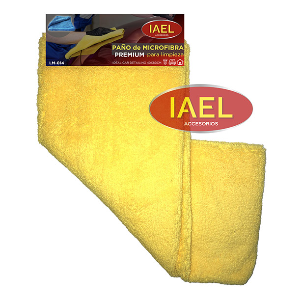 PAÑO DE LIMPIEZA MICROFIBRA PREMIUM 40 X 80CM, AMARILLO