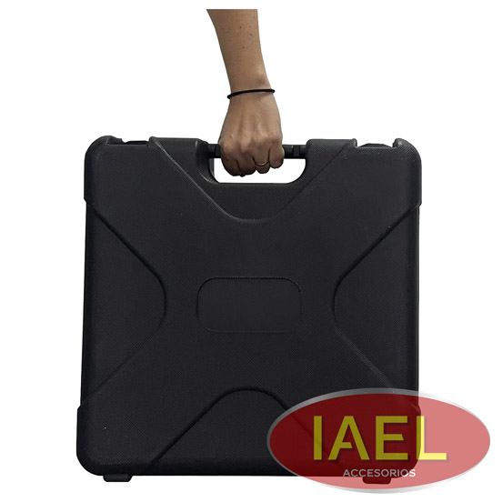 KIT LIMPIEZA X8 NEGRO-ROJO CAJA-PISTOLA-GUANTE-ESPONJA-CHAMOIS-3 CEPIL - 3