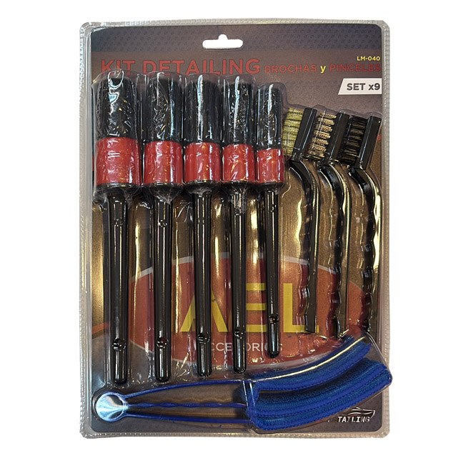 KIT BROCHAS, CEPILLOS Y PINCELES DETAILING, CON LIMPIA REJILLAS AIRE X - 2