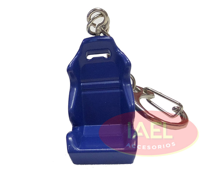 LLAVERO TUNING MOTIVO BUTACA DEPORTIVA, METALICO, AZUL - 2