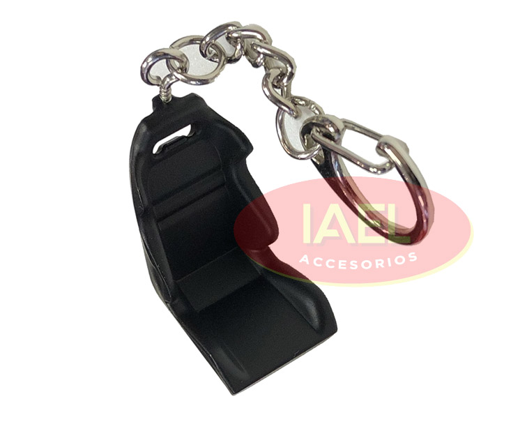 LLAVERO TUNING MOTIVO BUTACA DEPORTIVA, METALICO, NEGRO - 2