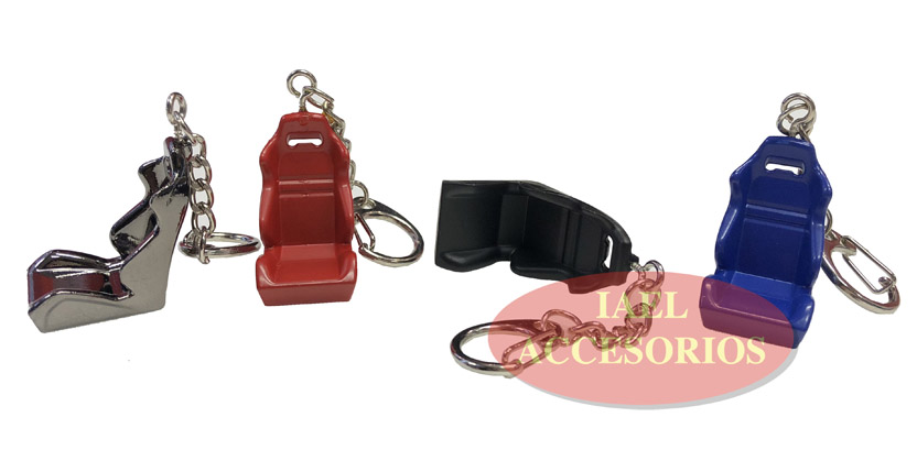 LLAVERO TUNING MOTIVO BUTACA DEPORTIVA, METALICO, ROJO