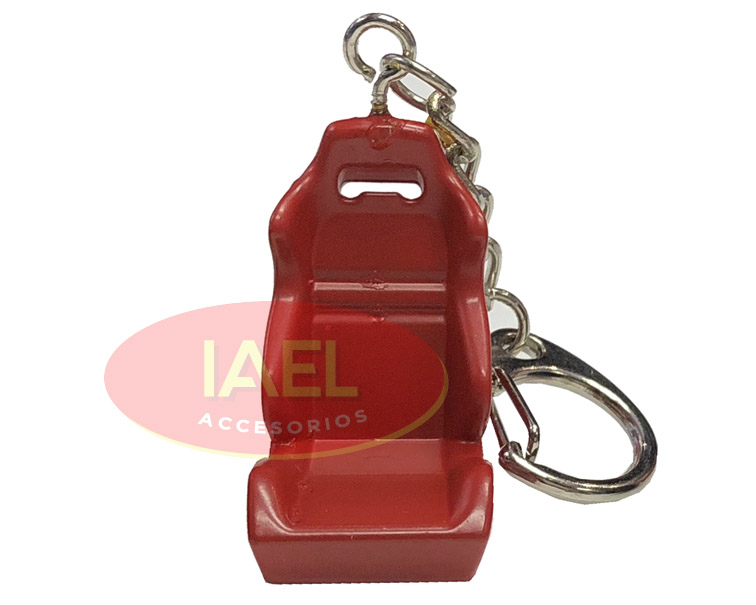 LLAVERO TUNING MOTIVO BUTACA DEPORTIVA, METALICO, ROJO - 2