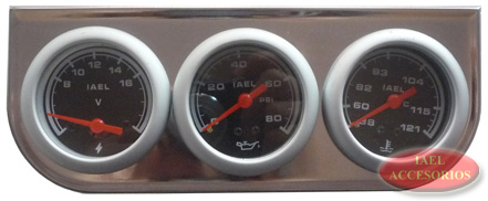 TRIO INSTRUM C/VOLT, NEGRO, DEPORTIVO, 52MM