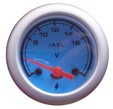 VOLTIMETRO, DEPORT, 52MM, FONDO AZUL