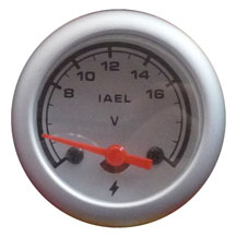 VOLTIMETRO, DEPORT, 52MM, FONDO GRIS
