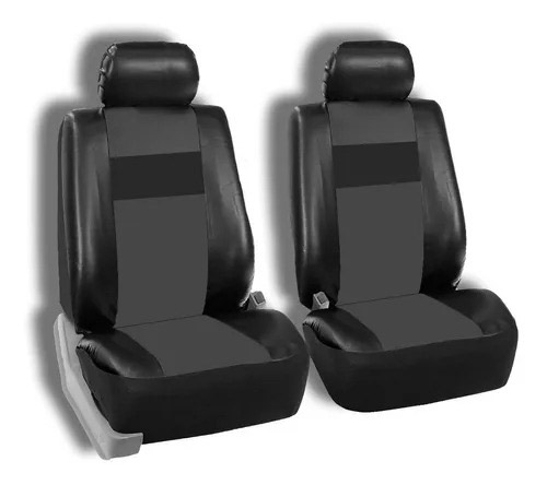 JUEGO FUNDA CUERINA IAEL COMPLETA NEGRA Y GRIS