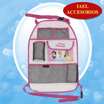 ORGANIZADOR DE RESPALDO DISNEY, 59X38.5CM, PRINCESAS, PORTA BOTELLAS,