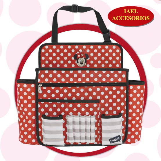 ORGANIZADOR DE RESPALDO DISNEY, 32X10X37CM, MINNIE, PORTA UTILES, CUAD