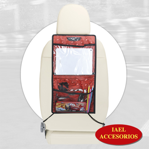 ORGANIZADOR DE RESPALDO DISNEY, 29.5X51.5CM, CARS, PORTA TABLET Y OBJE