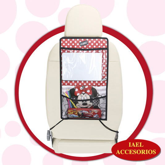 ORGANIZADOR DE RESPALDO DISNEY, 29.5X51.5CM, MINNIE, PORTA TABLET Y OB