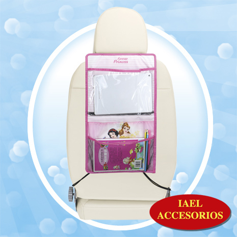 ORGANIZADOR DE RESPALDO DISNEY, 29.5X51.5CM, PRINCESAS, PORTA TABLET Y