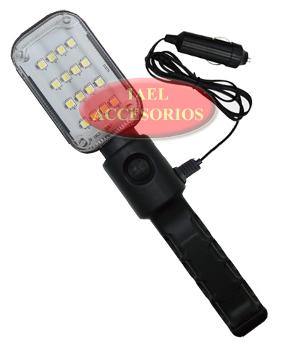 PORTATIL 12V PARA ENCENDEDOR, 16 LED SMD, CON IMAN, BOTON ENCENDIDO