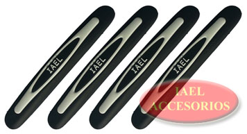 JGO. PROTECTOR P/PUERTA ADH. NEGRO CON BLANCO X4 IAEL OVAL