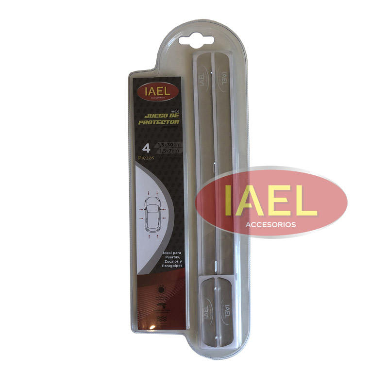 PROTECTOR DE PUERTA / PARAGOLPE ADHESIVO, GRIS X4PCS