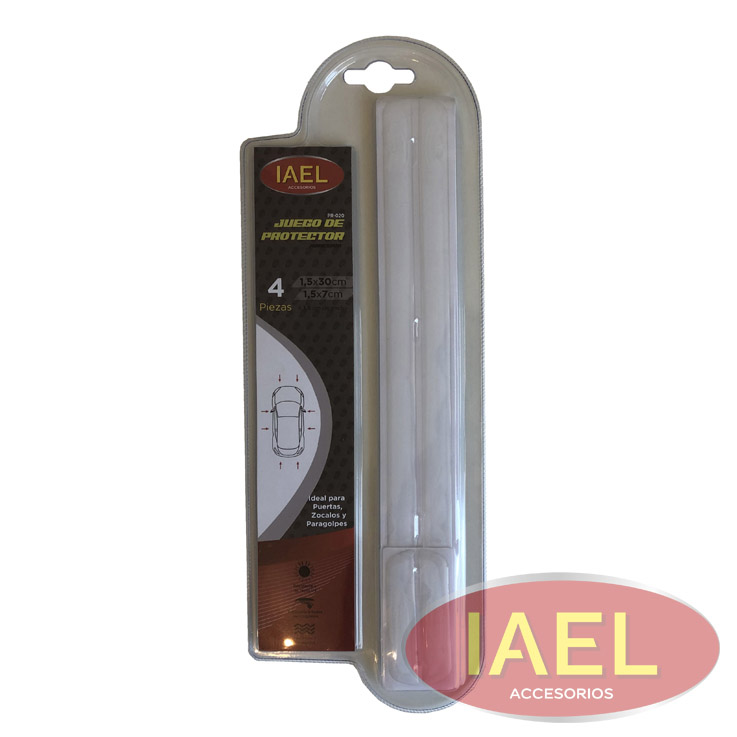 PROTECTOR DE PUERTA / PARAGOLPE ADHESIVO, TRANSPARENTE X4PCS