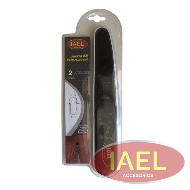 PROTECTOR DE PUERTA / PARAGOLPE ADHESIVO OVAL, NEGRO 2PCS