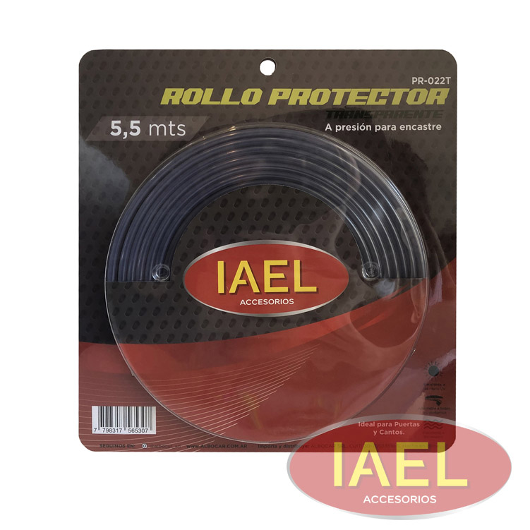 ROLLO MOLDURA PROTECTO PUERTA TRASNPARENTE, 5,5MS