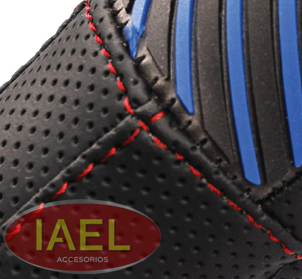CUBRE VOLANTE 38CM NEGRO CON APLIQUE GOMA LINEAS Y COSTURA ROJA - ORACLE RED BULL RACING - 2