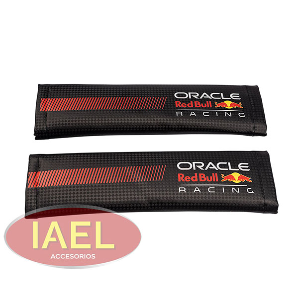 KIT CUBRE VOLANTE 38CM CON CUBRE CINTURON NEGRO CON ROJO - ORACLE RED BULL RACING - 2