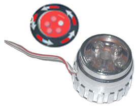 FARITO LUZ GIRATORIA 5 LED ROJO