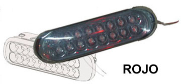 JGO. FARITO 16 LED LUZ ROJA CARCAZA CROM