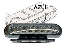 JGO. FARITO 7 LED LUZ AZUL CARCAZA CROM