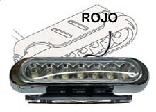 JGO. FARITO 7 LED LUZ ROJA CARCAZA CROM