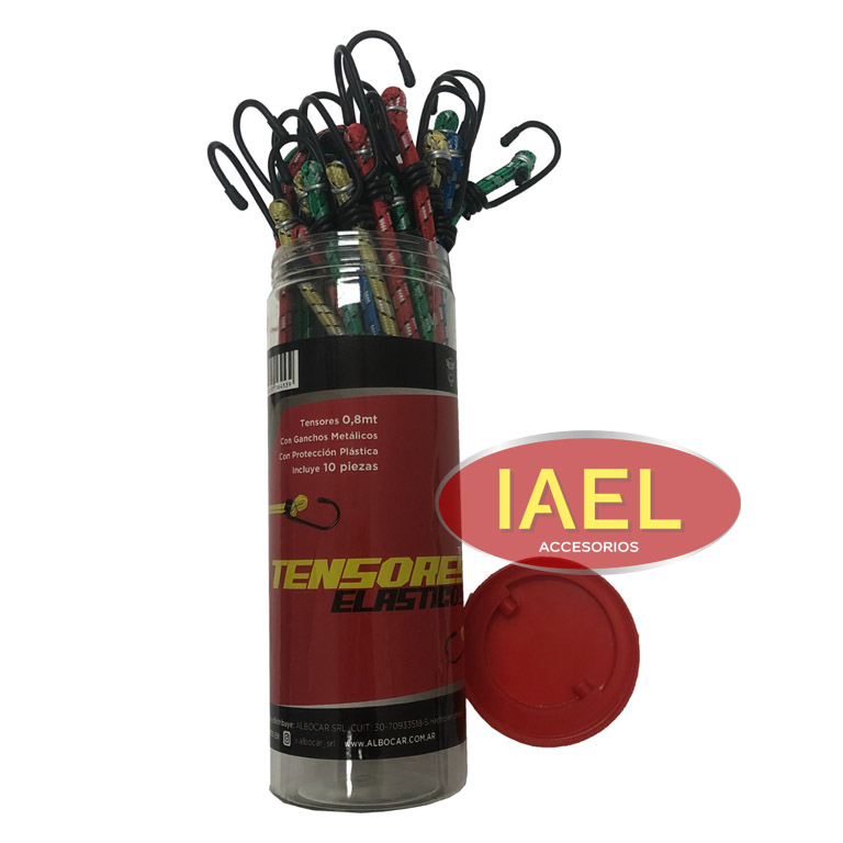 KIT TENSORES ELASTICOS X10, 80CM EN TARRO