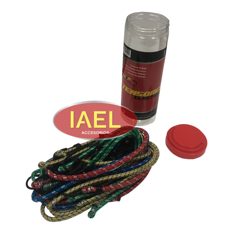 KIT TENSORES ELASTICOS X10, 80CM EN TARRO - 2