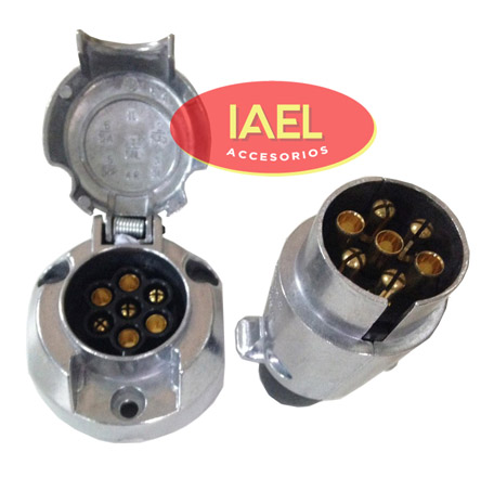JGO. CONECTOR P/CABLE, 7 PUNTOS, ALUMINIO