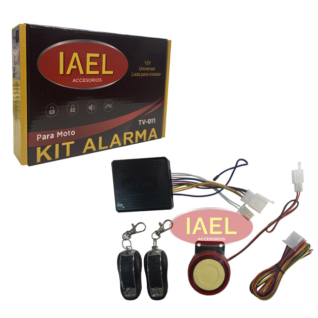 ALARMA PARA MOTO, CON CONTROL REMOTO, SIRENA, COMPLETA PARA INSTALAR