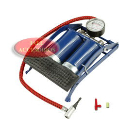 INFLADOR DE PIE DOBLE PISTON CON MANOMETRO