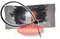 PRECINTOS PLASTICOS 100X2.5MM BOLSA X100 NEGRO
