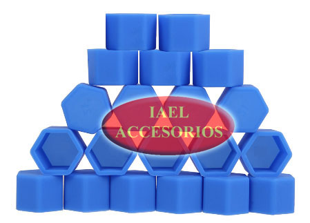 JGO. CUBRE TUERCA/BULON RUEDA 20PCS 17 AZUL