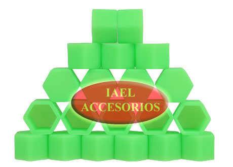 JGO. CUBRE TUERCA/BULON RUEDA 20PCS 19 VERDE