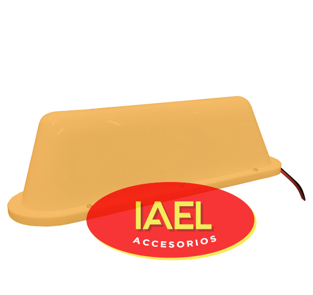CARTEL AMARILLO C/LUZ TAXI/REMIS CON CALCOS 35X9X9.5CM IMANTADO - 2