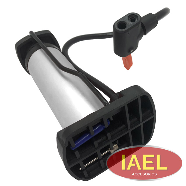 INFLADOR DE PIE, ALUMINIO, CON PICOS, TIPO BOTELLA - 3