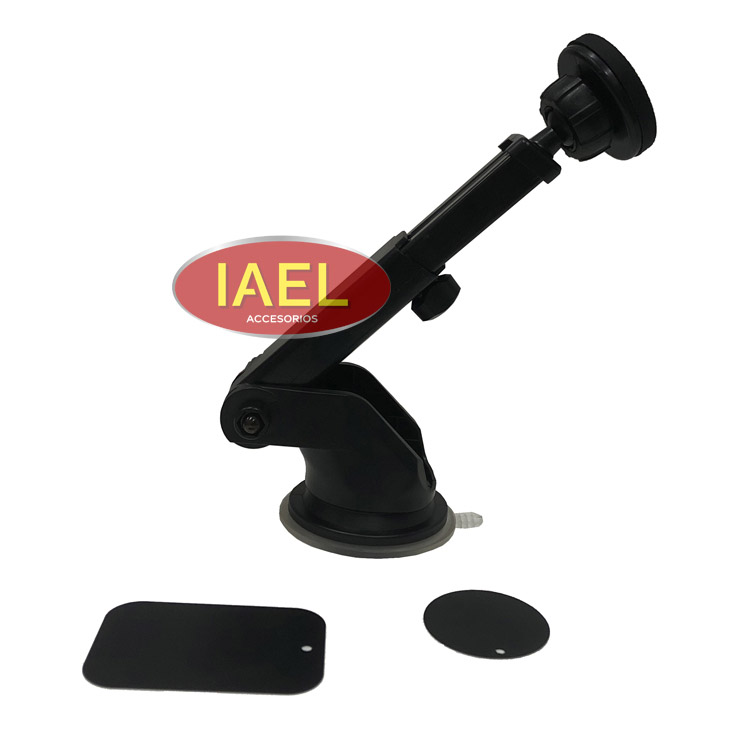 PORTA CELULAR INMANTADO MAGNETICO, BRAZO REGULABLE, BASE SUCCION SILIC