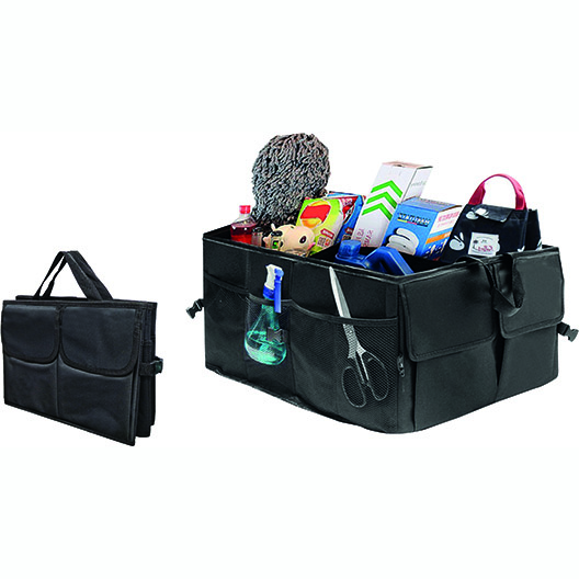 ORGANIZADOR DE BAUL 55X40X26CM, PLEGABLE, CON BOLSILLOS Y RED