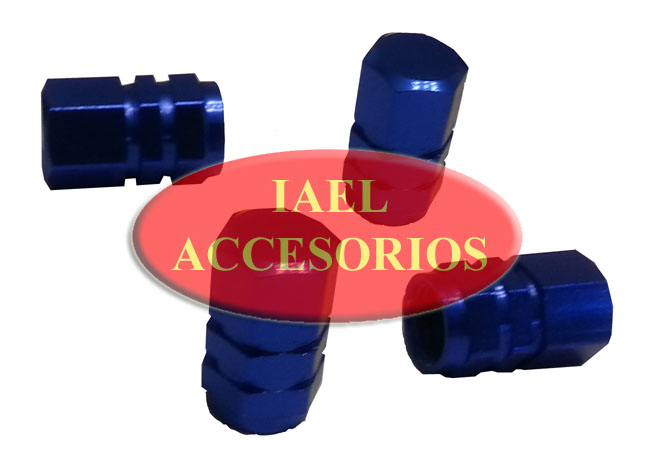 TAPITA VALVULA EXAG. AZUL X4 PIEZAS