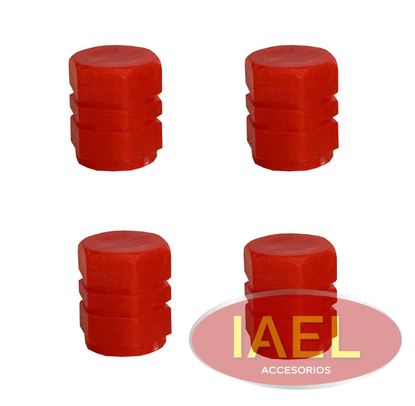 TAPITA VALVULA FLUOR ROJA X4 PIEZAS
