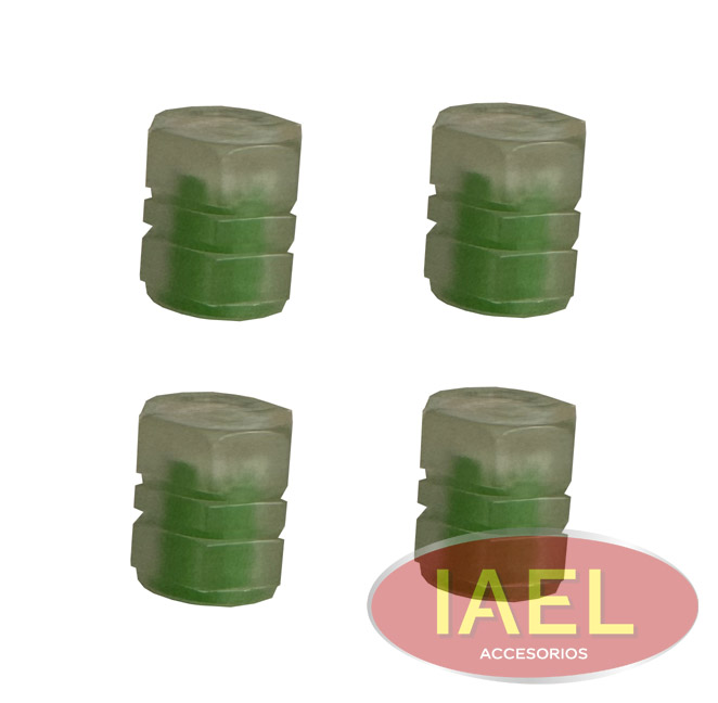 TAPITA VALVULA FLUOR VERDE X4 PIEZAS